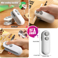(BUY 1 GET 1 FREE) 2-in-1 Rechargeable Mini Bag Sealer & Cutter | Portable Magnetic Heat Sealer for Food Storage & Snack Freshness | USB-C Fast Charging