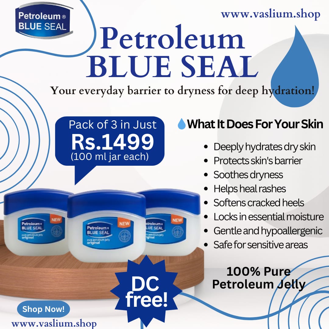 Petroleum Blue Seal Pure Petroleum Jelly Original (Pack of 6)
